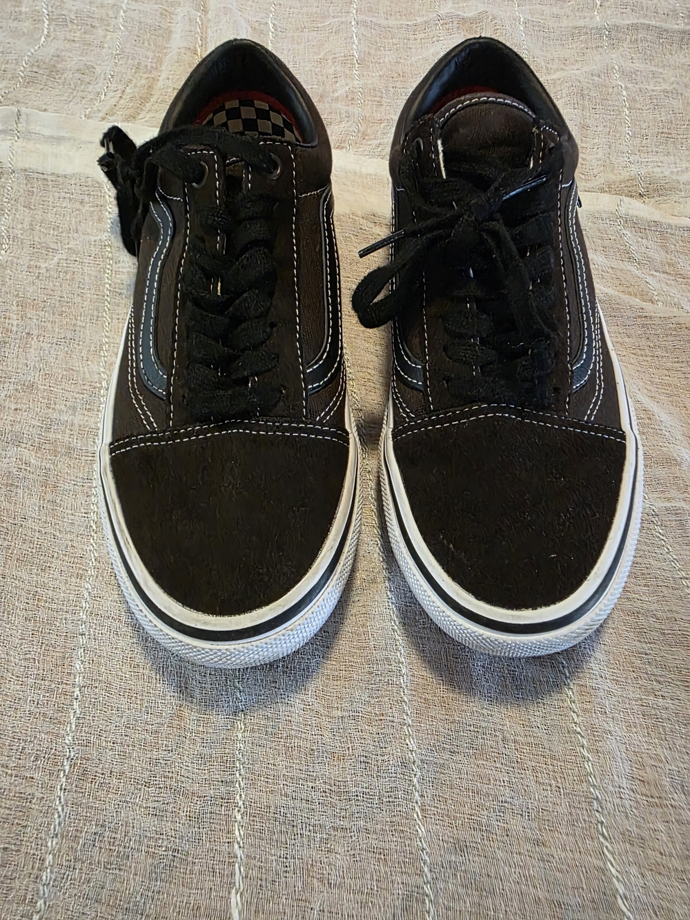 Vans Black Low-Top Skate Sneakers with White Trim